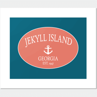 Jekyll Island Georgia Sea Islands Anchor Orange Posters and Art